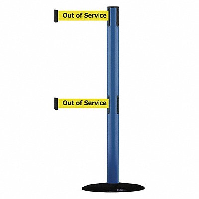 TENSABARRIER 889T2B3323STDNOYEXC D0017 Barrier Post with Belt Blue