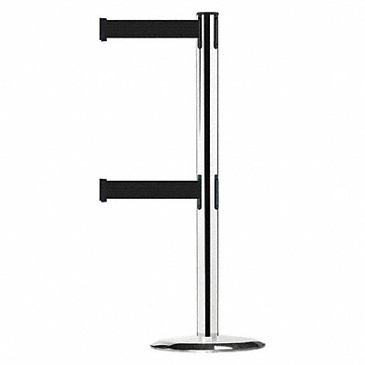 TENSABARRIER 889T2U1P1PSTDNOB9XC Barrier Post with Belt 7-1/2 ft L Black