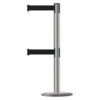 TENSABARRIER 889T2U3P3PSTDNOB9XC Barrier Post with Belt 7-1/2 ft L Black