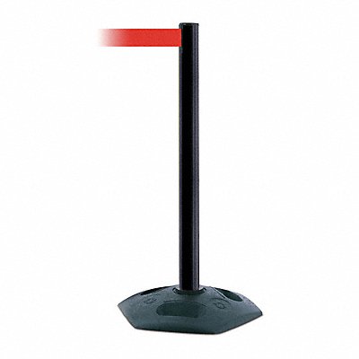 TENSABARRIER 88633STDNOR5XC D0032 Barrier Post with Belt 7-1/2 ft L Red