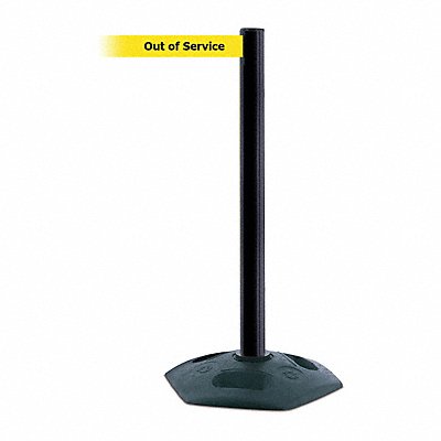 TENSABARRIER 88633STDNOYEXC D0033 Barrier Post with Belt PVC Black