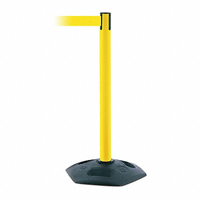 TENSABARRIER 88635STDNOY5XC D0032 Barrier Post w/ Belt 7-1/2 ft L Yellow