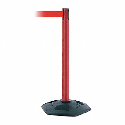 TENSABARRIER 88621STDNOR5XC D0032 Barrier Post with Belt 7-1/2 ft L Red
