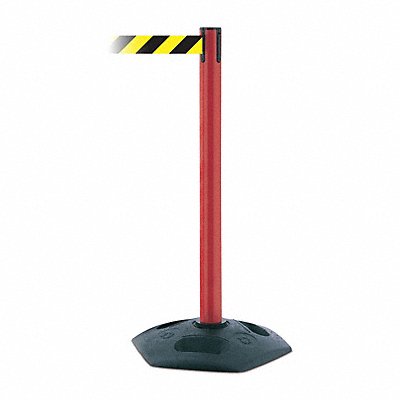 TENSABARRIER 88621STDNOD4XC D0032 Barrier Post with Belt PVC Red
