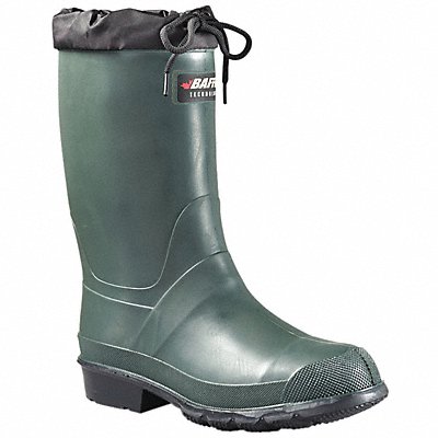 BAFFIN 85620000394 E7850 Rubber Boot Men s 10 Mid-Calf Green PR