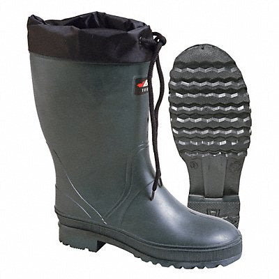 BAFFIN 86040000482 E7851 Rubber Boot Women s 8 Mid-Calf Green PR