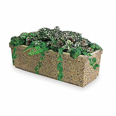 WAUSAU TILE TF4165B3 Security Planter Rectangle 48 in W Sand