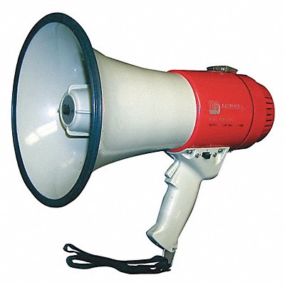 GRAINGER 3YML8 Megaphone Dia 7 3/4 In Range 5/8 Mile