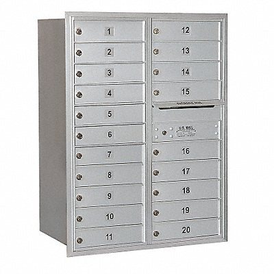 SALSBURY INDUSTRIES 3711D20AFU Standard Mailbox 20 Doors