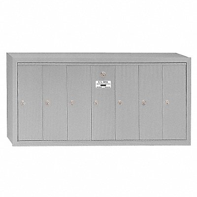 SALSBURY INDUSTRIES 3507ASU Vertical Mailbox 7 Doors Alum
