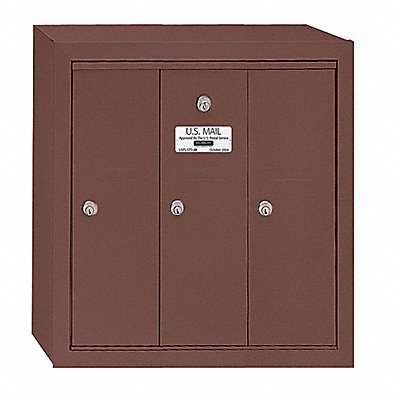 SALSBURY INDUSTRIES 3503ZSU Vertical Mailbox 3 Doors Bronze