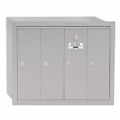 SALSBURY INDUSTRIES 3504ARU Vertical Mailbox 4 Doors Alum