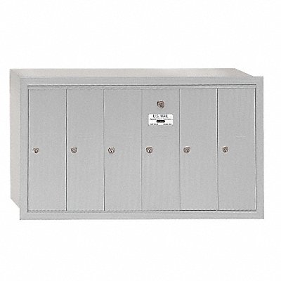 SALSBURY INDUSTRIES 3506ARU Vertical Mailbox 6 Doors Alum
