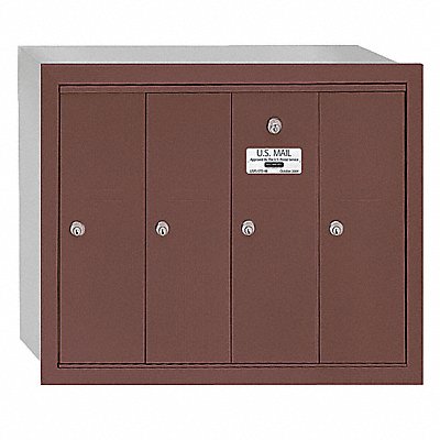 SALSBURY INDUSTRIES 3504ZRU Vertical Mailbox 4 Doors Bronze