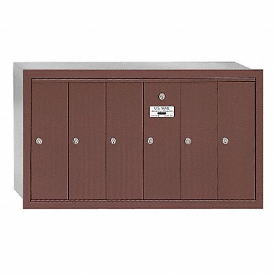 SALSBURY INDUSTRIES 3506ZRU Vertical Mailbox 6 Doors Bronze