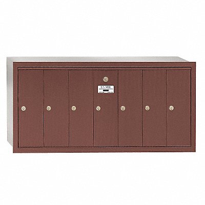 SALSBURY INDUSTRIES 3507ZRU Vertical Mailbox 7 Doors Bronze