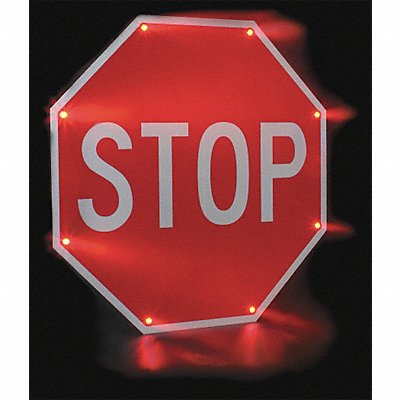 TAPCO 218000203 LED Stop Sign Stop Aluminum 30 x 30