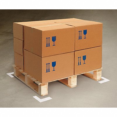 MIGHTY LINE ANGLEW K3730 Floor Tape White 2 inx6 in L PK100