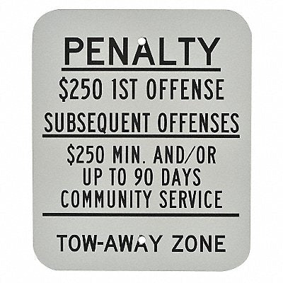 LYLE HCNJ0110HA Tow Zone Parking Sign 12 x 10