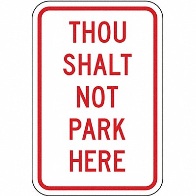 LYLE LR78012HA Church Parking Sign 18 x 12
