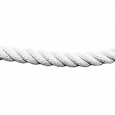LAWRENCE METAL ROPETWST32060XXXXXXX Barrier Rope 1-1/2 In x 6 ft White