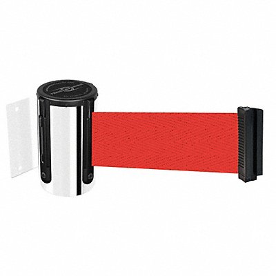 TENSABARRIER 896STD1PMAXNOR5XC D0096 Belt Barrier Chrome Belt Color Red