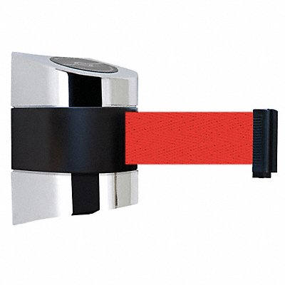 TENSABARRIER 89715S1PNOR5XC D0101 Belt Barrier Chrome Belt Color Red
