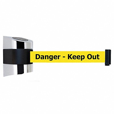 TENSABARRIER 89715S1PNOYDXC D0102 Belt Barrier Chrome Belt Color Yellow