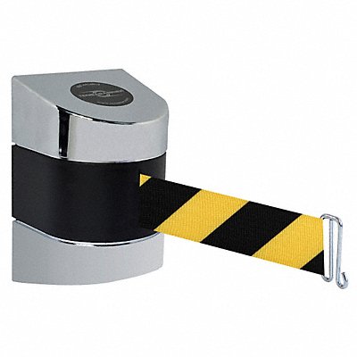 TENSABARRIER 89715S1PNOD4XA Belt Barrier Chrome Belt Yellow/Black