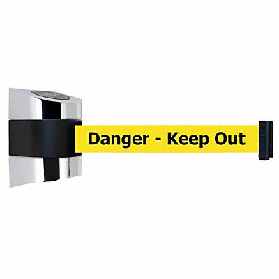 TENSABARRIER 89724S1PNOYDXC D0115 Belt Barrier Chrome Belt Color Yellow