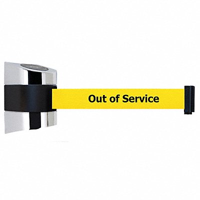 TENSABARRIER 89724S1PNOYEXC D0115 Belt Barrier Chrome Belt Color Yellow