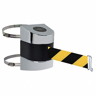 TENSABARRIER 89724C1PNOD4XA D0121 Belt Barrier Chrome Belt Yellow/Black