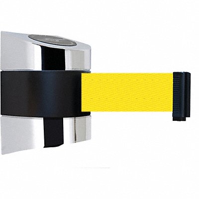TENSABARRIER 89730S1PNOY5XC D0127 Belt Barrier Chrome Belt Color Yellow