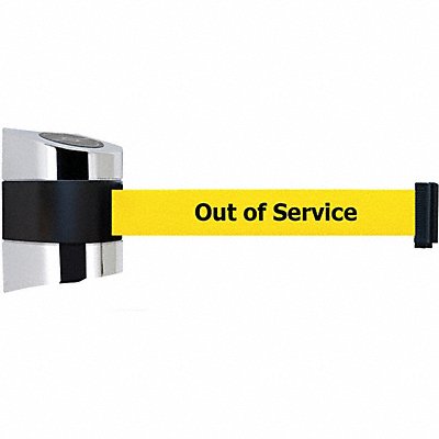 TENSABARRIER 89730S1PNOYEXC D0128 Belt Barrier Chrome Belt Color Yellow