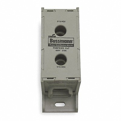 BUSSMANN PDBFS303 Power Distribution Block Al/Cu 600V AC/DC