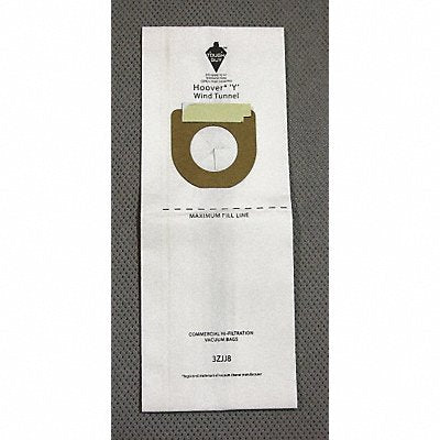 TOUGH GUY 3ZJJ8 Vacuum Bag Paper 2-Ply Reusable PK3