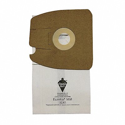 TOUGH GUY 3ZJK1 Vacuum Bag Paper 1-Ply Reusable PK10