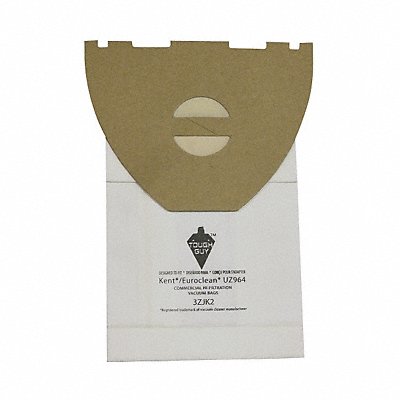 TOUGH GUY 3ZJK2 Vacuum Bag Paper 2-Ply Reusable PK10