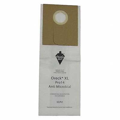 TOUGH GUY 3ZJN1 Vacuum Bag Paper 2-Ply Reusable PK10