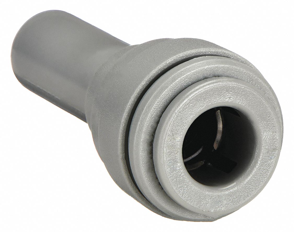 JOHN GUEST PI061612SPK10 Reducer 1/2 in Tube OD Acetal Grey PK10