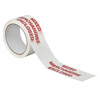 TAPECASE 15C756 Carton Sealing Tape White with Red Text