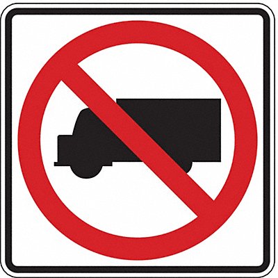 LYLE R5224HA D9706 No Trucks Traffic Sign 24 x 24