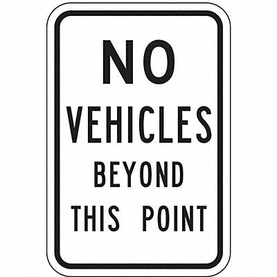 LYLE SEC00612HA Non-Rflctv Traffic Safety Sign 18x12in