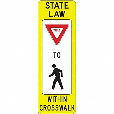 LYLE R1612FA State Law Yield Traffic Sign 36 x 12