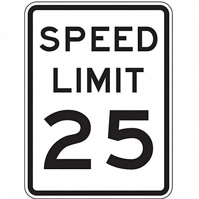 LYLE R212518HA Speed Limit 25 Traffic Sign 24 x 18