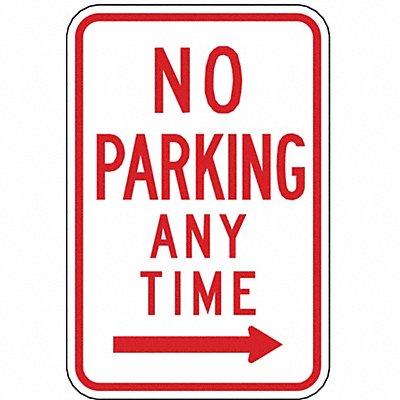 LYLE R71R12HA No Parking Any Time Sign 18 x 12