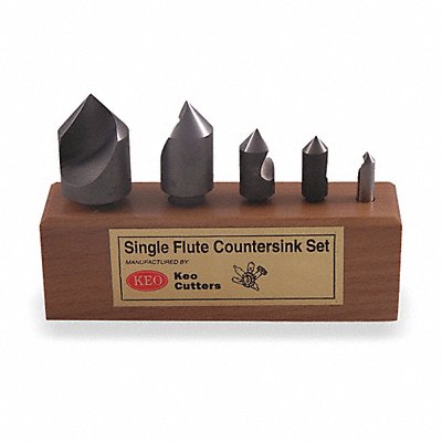 KEO 50052 Countersink Set 5 PC 1 FL 120 Deg Cobalt