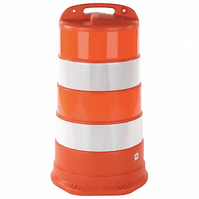 GRAINGER 037806HI Traffic Barrel 41-1/2 in H 9 lb.