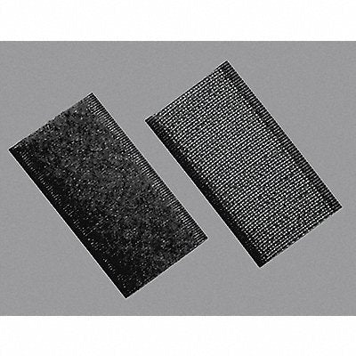 GRAINGER 16U732 Hook and Loop 1x2 In Black PK400