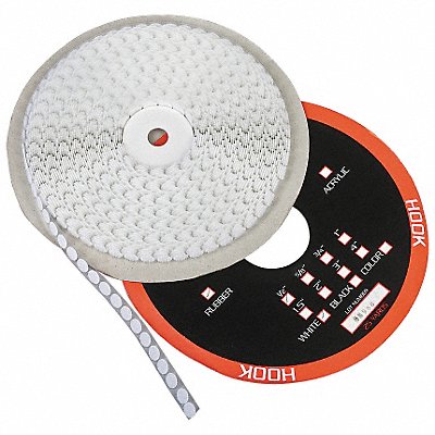 GRAINGER 16U770 Loop Round 1/2 Dia White PK1565